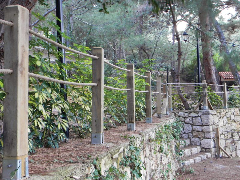 Ahşap Halatlı Çit Model 06