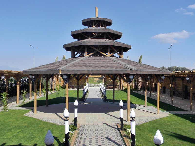 Ahşap Sekizgen Kamelya R=600 cm